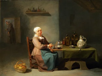 Nainen keittiössä
