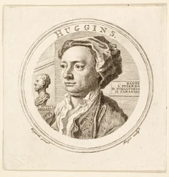 William Hugginsin muotokuva, pubi. 1760 (kaiverrus)