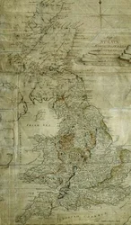 Kartta kerroksista Englannissa, Walesissa ja osassa Skotlantia, kaivertanut John Cary, n. 1802-3 (kaiverrus)