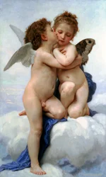 Cupid and Psyche lapsena, Ensimmäinen suudelma, 1890.