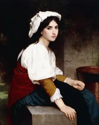 Italialainen tyttö suihkulähteen luona, 1870