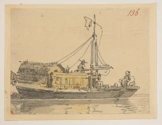 136. Roskaposti, 372 piirroksen albumista maisemista, rannikoista, puvuista ja arjesta, jotka on tehty Lord Macartneyn Kiinan keisarin suurlähetystön aikana vuosina 1792–1794 (kynä ja akvarelli paperille)