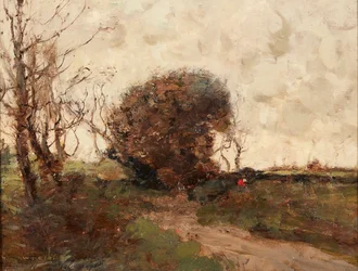 Maisema (öljy paneelissa)