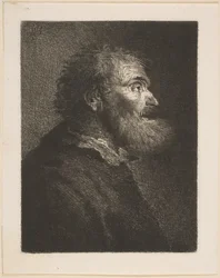 Vanha mies profiilissa, 1761.
