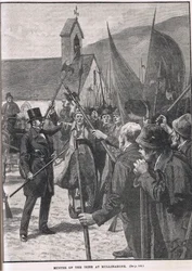 Muster of the Irish Mullinahonessa, kuvitus Cassellin teoksesta "Illustrated History of England", julkaistu n. 1910