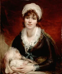 Lady Beechey ja hänen vauvansa, n. 1800