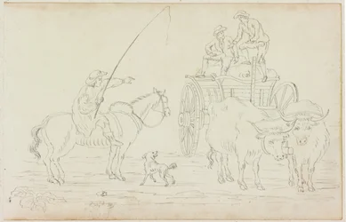 Oxcart Blocking the Way (kynä paperille (paperille M754))