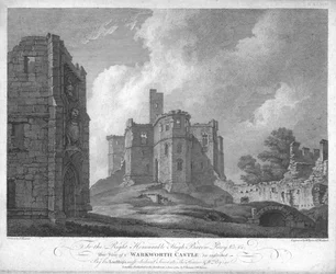 Warkworthin linna vuonna 1784.