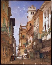 Verona: Corso Sant "Anastasia ja Palazzo Maffei, 1855