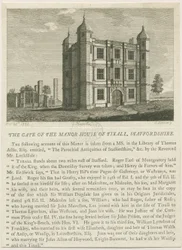 Tixall Hall - Gatehouse: kaiverrus, nd [c 1813] (tulostus)