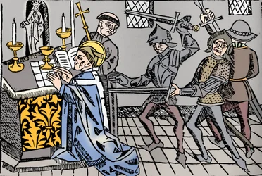 Pyhän Thomas of Canterburyn marttyyrikuolema, v.1484