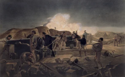 A Hot Night in the Batteries, levy "The Seat of War in the East", pubi. Paul und Dominic Colnaghi und Co., 1856