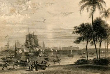 Kalkutta, puutarhatalon ulottuvilta, 1835.