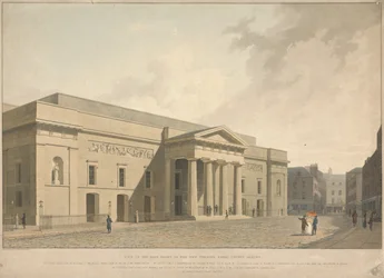 Näkymä uuden Theatre Royal Covent Gardenin itäjulkisivusta
