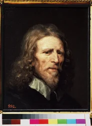 ""Abraham van der Doortin muotokuva (noin 1575/1580 -1640), hollantilainen taiteilija"" William Dobsonin (noin 1610-1646) maalaus ennen vuotta 1640 Mitat 45x38 cm Pietari, Eremitaašimuseo