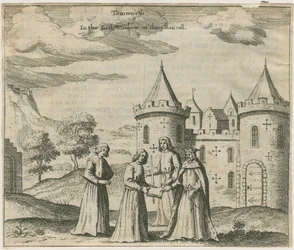 Tamworth Castle - Ikkunalasi: kaiverrus ja [?1600-luku] (painettu)