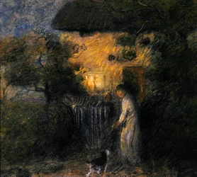 Kulkukissa, n. 1890 (pastelli paperille)