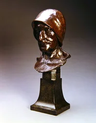 Vanha nainen, n. 1890 (kupari ja pronssi)