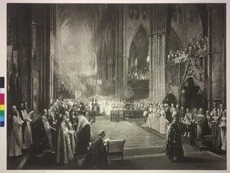 Kuningatar Victorian 50-vuotispäivän seremonia Westminster Abbeyssa 21.6.1887.