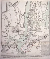 Suunnitelma New York Islandista osan Long Islandista, Staten Islandista ja East New Jerseystä sekä kihlauksesta Long Islandin Woody Heightsilla brittiläisten joukkojen välillä kenraali Sir William Howen komennossa
