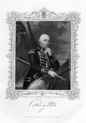Cuthbert Collingwood, ensimmäinen paroni Collingwood, kuninkaallisen laivaston brittiamiraali, 1800-luku.