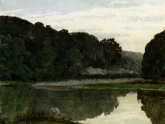 Maisema Heronin kanssa, 1868