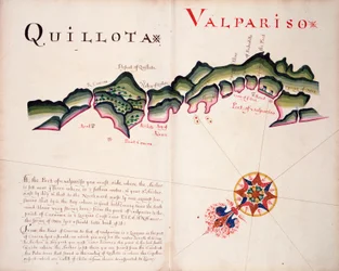 Quillota ja Valpariso, Etelä-Amerikan Tyynenmeren rannikolla.