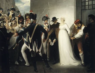 Marie Antoinette viedään teloitettavaksi 16. lokakuuta 1793, 1794