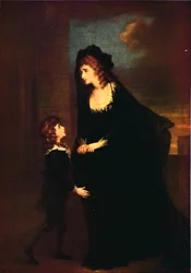 Rouva Siddons ja hänen poikansa Isabellan tragediassa, 1784