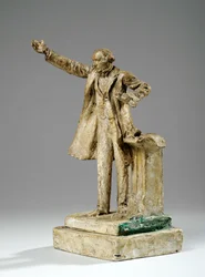 Maquette William Ewart Gladstonen patsaalle Strandissä, Lontoossa, n. 1905 (kipsi)