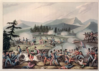Barrosan taistelu, 5. maaliskuuta 1811, kaivertanut I. Clarke, akvatintoinut M. Dubourg, 1811 (akvatinta)