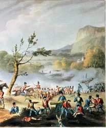 Maidan taistelu, 4. heinäkuuta 1806, kaiverrus Thomas Sutherland (b.c.1785) (yksityiskohta 70293)