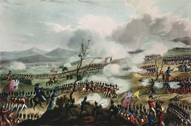 Nivellen taistelu, 10. marraskuuta 1813, kaiverrus Thomas Sutherland, 1813