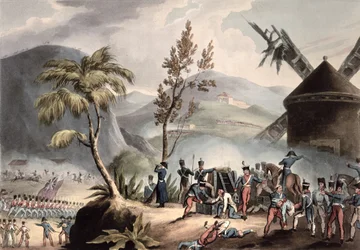Roleian taistelu, 17. elokuuta 1808, kaiverrus Thomas Sutherland (b.c.1785) (akvatinta)