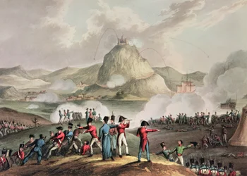 San Sebastianin piiritys, heinäkuu 1813, kaiverrus Thomas Sutherland (b.c.1785)