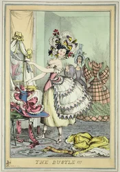 The Bustle, julkaisija Thomas McLean, Lontoo (värillinen etsaus)