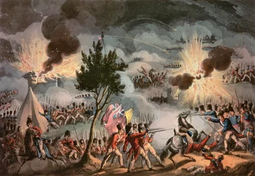 The Sortie Bayonnesta, klo Three in the Morning, 14. huhtikuuta 1814, kaivertanut Thomas Sutherland (s. 1785)