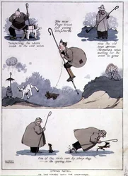 Kevään muistiinpanoja - simaissa paimenten kanssa (akvarelli)