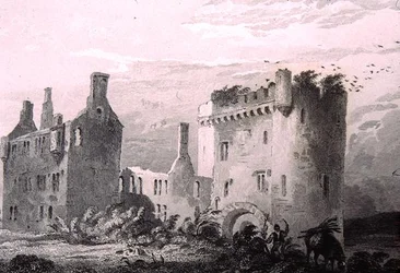 Loghortin linna, Corkin kreivikunta, Irlanti, George Virtuen "Scenery and Antiquities of Ireland" -kappaleesta