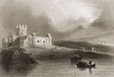 Dunbrody Abbey, Wexfordin kreivikunta, Irlanti, George Virtuen teoksesta "Scenery and Antiquities of Ireland", 1860-luku