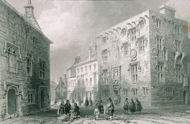 Katukohtaus Galwayssa, Galwayn kreivikunnassa, George Virtuen "Scenery and Antiquities of Ireland", 1860-luku
