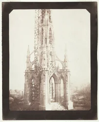 Scott-monumentti rakenteilla, 1844.