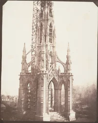 Scottin muistomerkki ennen valmistumistaan, Edinburgh