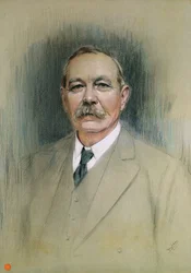 Sir Arthur Conan Doylen muotokuva (pastelli paperille)