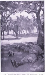Sir Launcelot makasi omenapuun alla