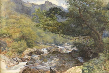 Lynissä, North Devonissa (wc korotettu vartalonvärillä ja arabikumilla)