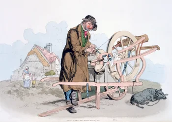 Knife Grinder, julkaisusta Costume of Great Britain, julkaisija William Miller, 1805