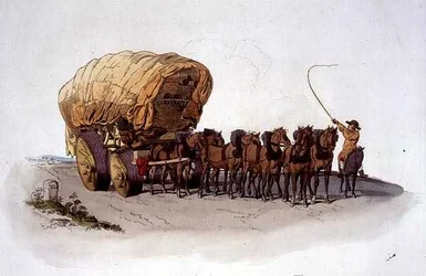 Wagon, julkaisusta Costume of Great Britain, kustantaja William Miller