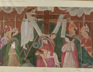 Ristin asema nro 13: Jeesus otetaan alas ristiltä, n. 1936.