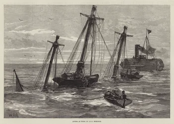 Sukeltajat töissä HMS Eurydicella